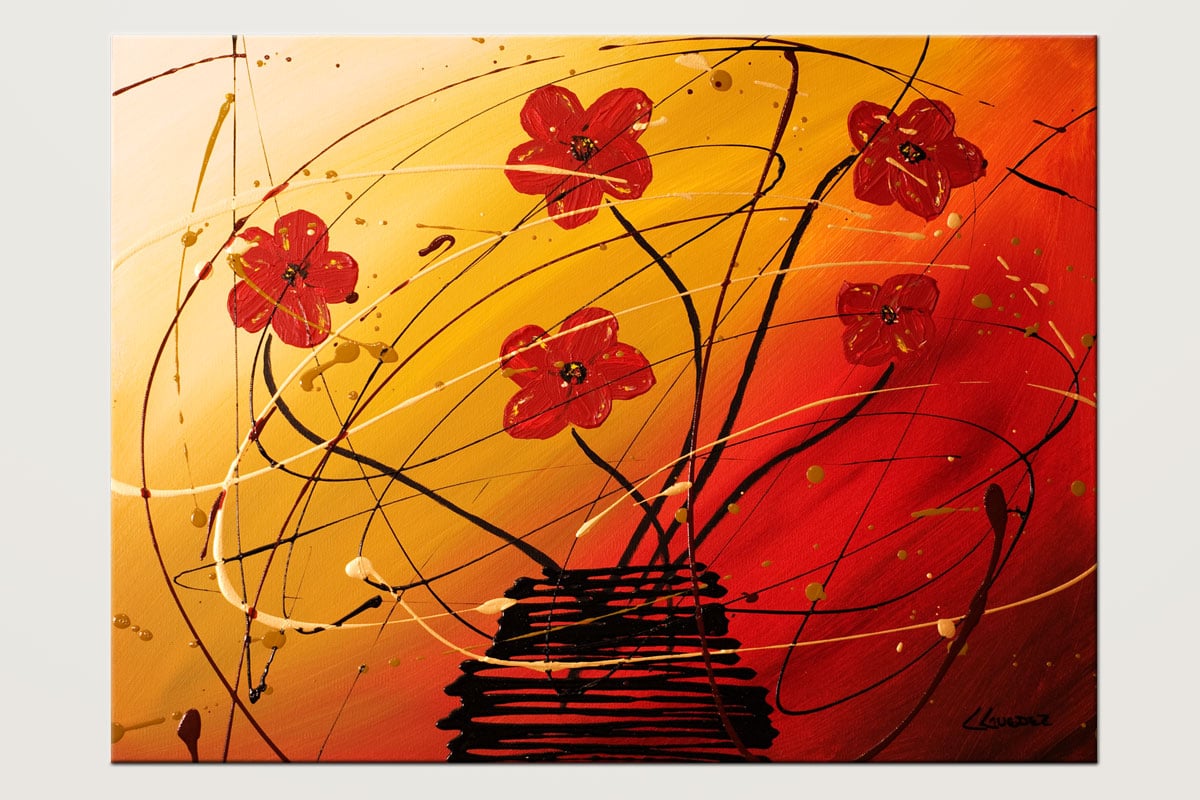 Abstract Art Paintings Flowers