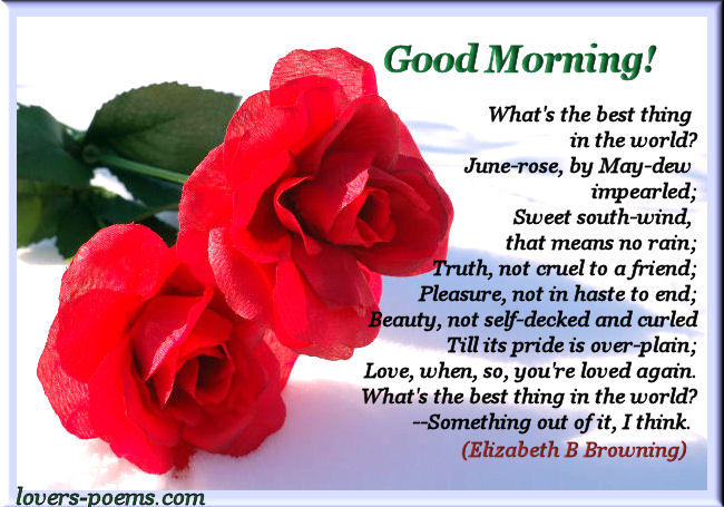 Best Good Morning Love Poems