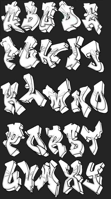 Graffiti Alphabet Bubble Style