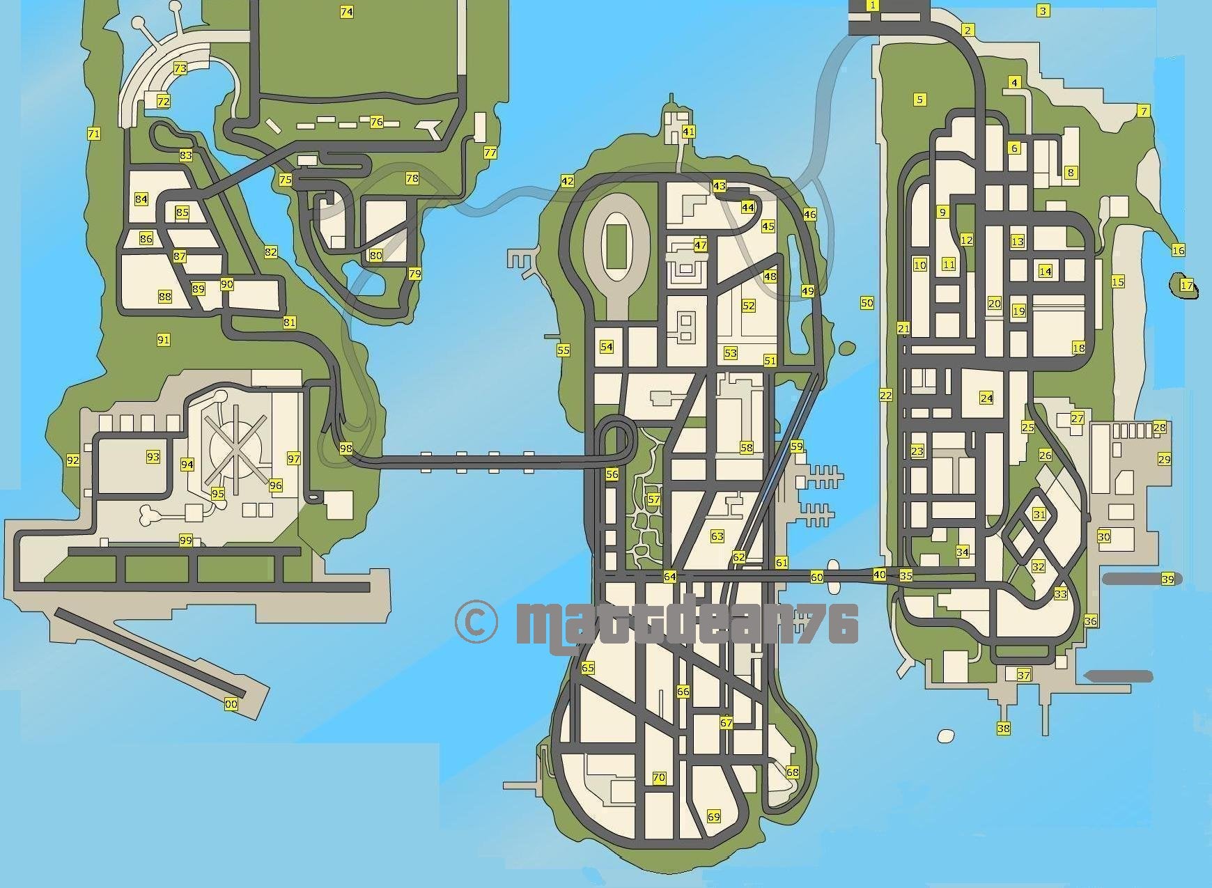 Grand Theft Auto Liberty City Stories Hidden Packages Map Psp