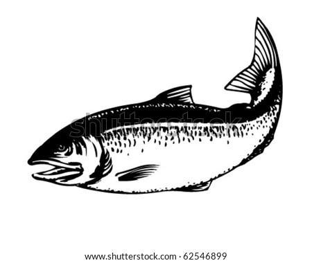 Jumping Salmon Clip Art