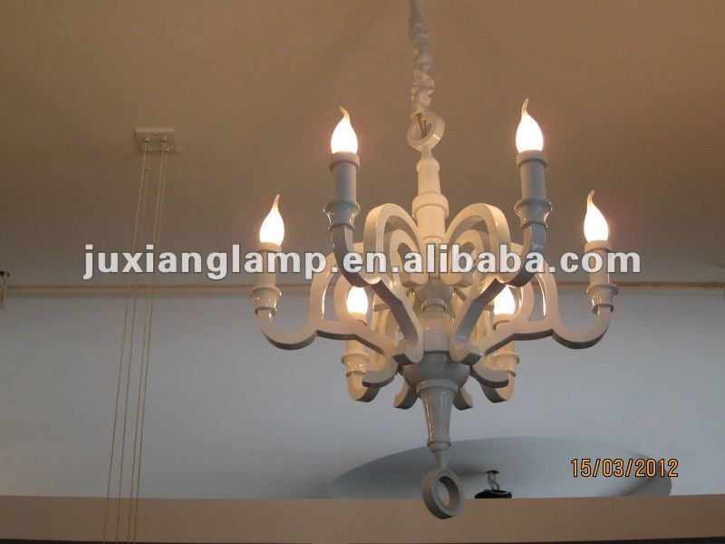 White Baroque Chandelier