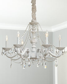 White Baroque Chandelier