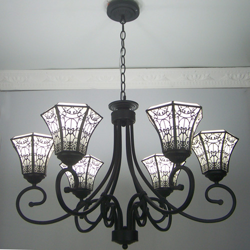 White Baroque Chandelier