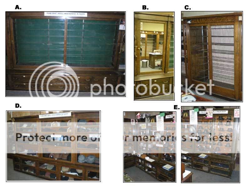 Antique Store Display Cabinets