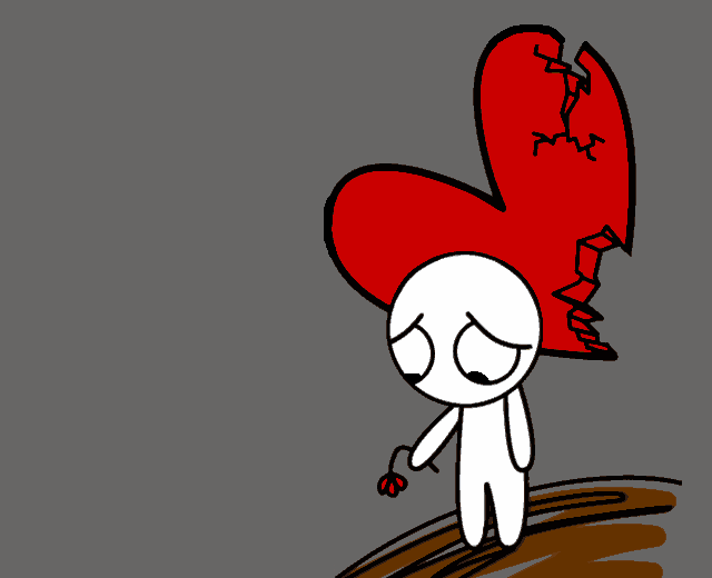 Broken Heart Boy Cartoon