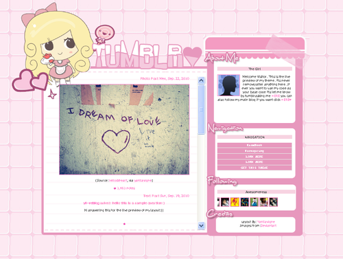 Cute Tumblr Layouts