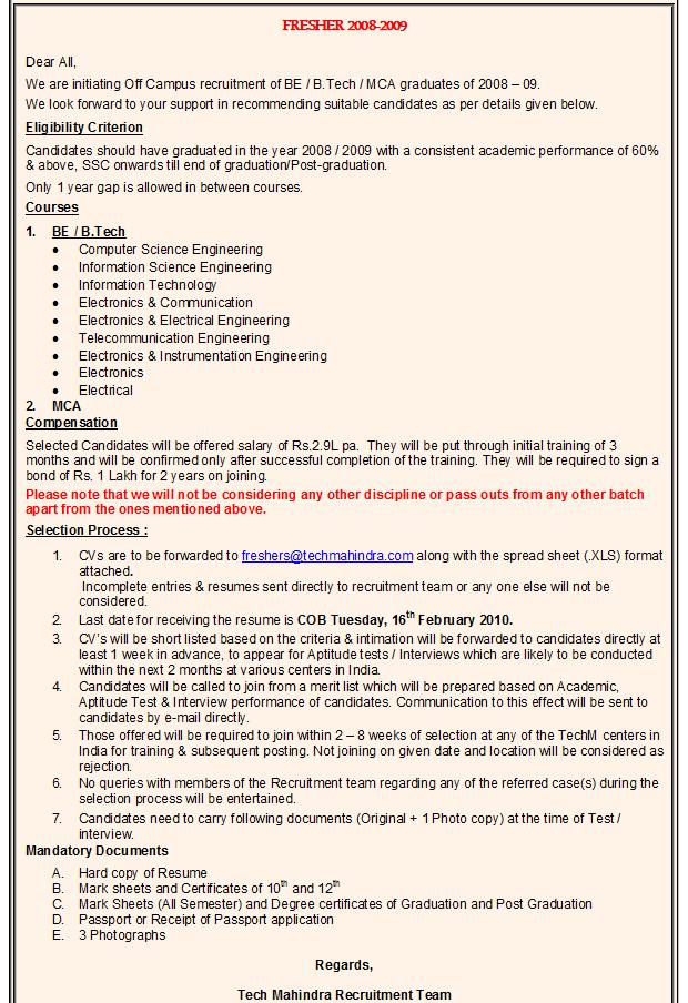 Cv Format For Freshers Download Free