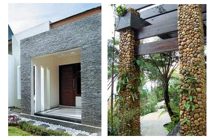 Dinding Batu Alam Minimalis
