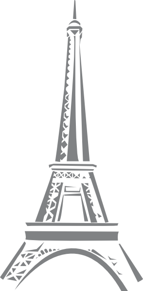 Eiffel Tower Black And White Clipart
