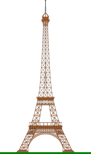 Eiffel Tower Black And White Clipart