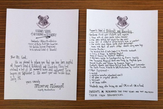 Hogwarts Acceptance Letter Template Free Printable