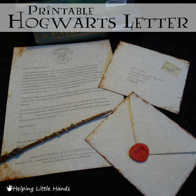 Hogwarts Acceptance Letter Template Free Printable