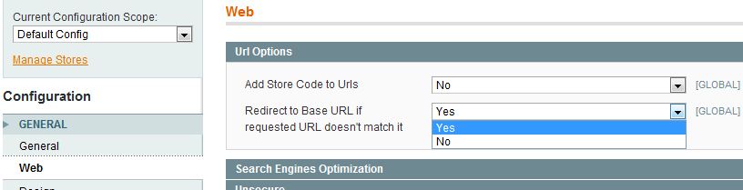 Index.php Redirect Magento