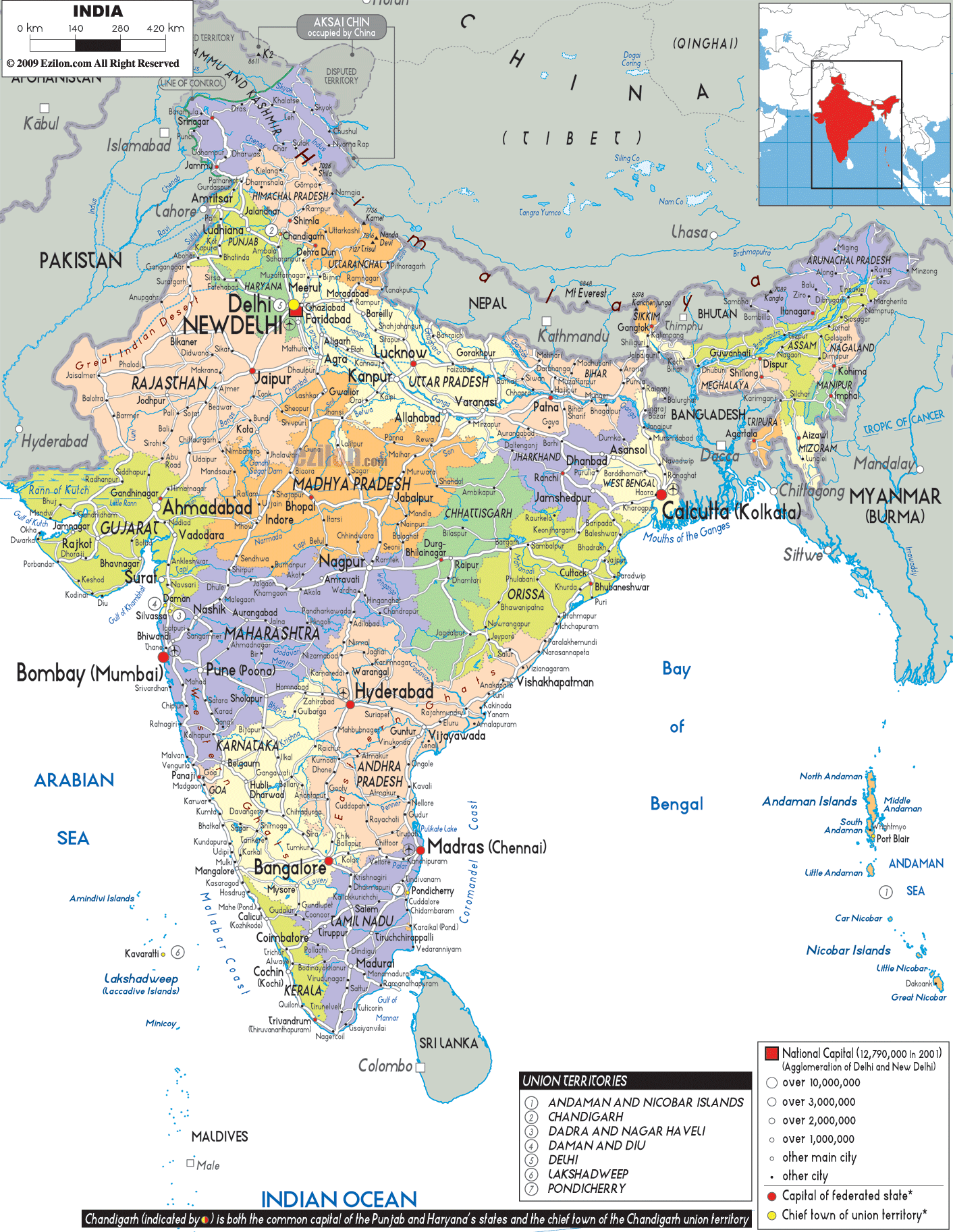 India Map Political Map