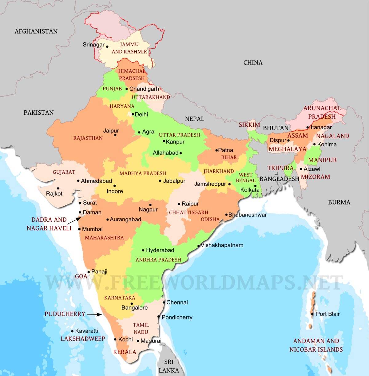 India Map Political Map