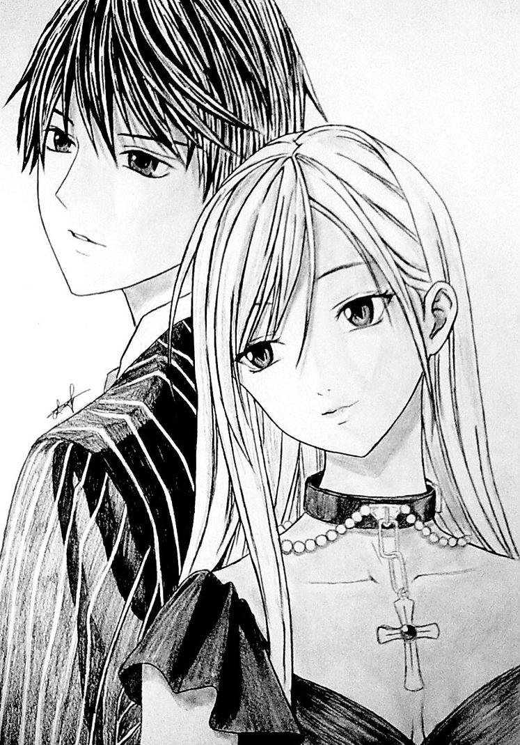 Rosario Vampire Tsukune X Moka