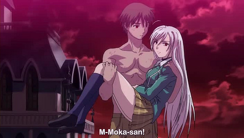 Rosario Vampire Tsukune X Moka