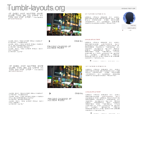 Tumblr Layouts Simple