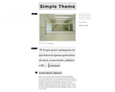 Tumblr Layouts Simple White